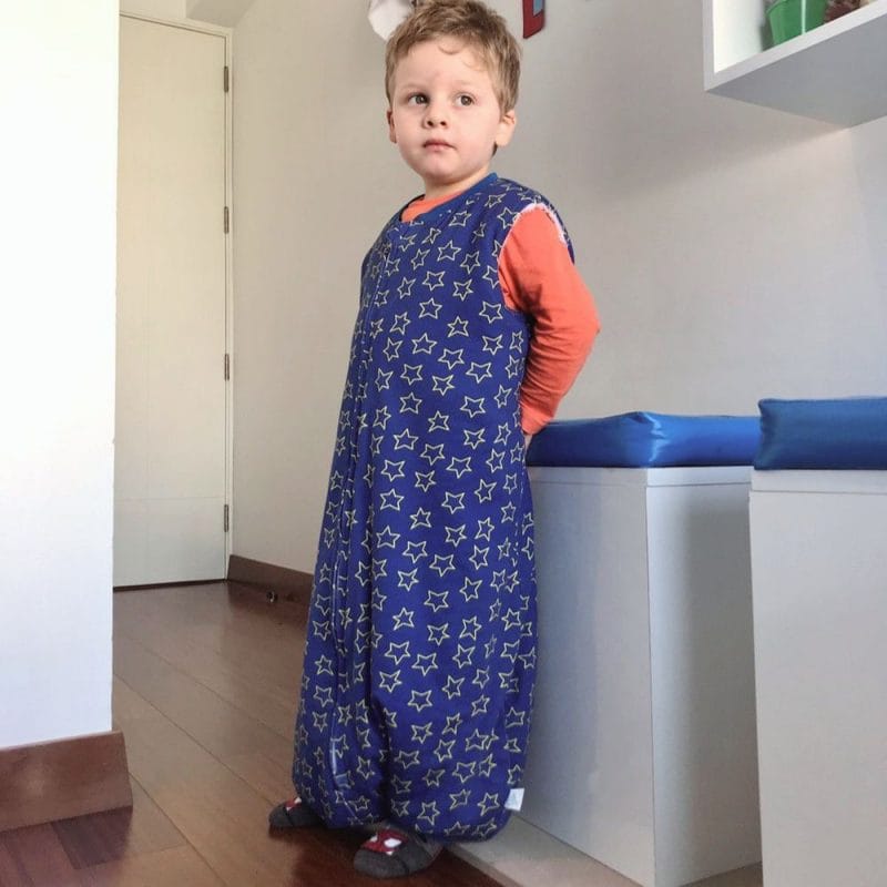 Saquito de dormir de algodón y peluche hipoalergénico reversible