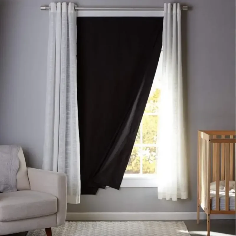 Cortina blackout – Oscurece tu habitación Cortina blackout color plain black regular – Oscurece tu habitación